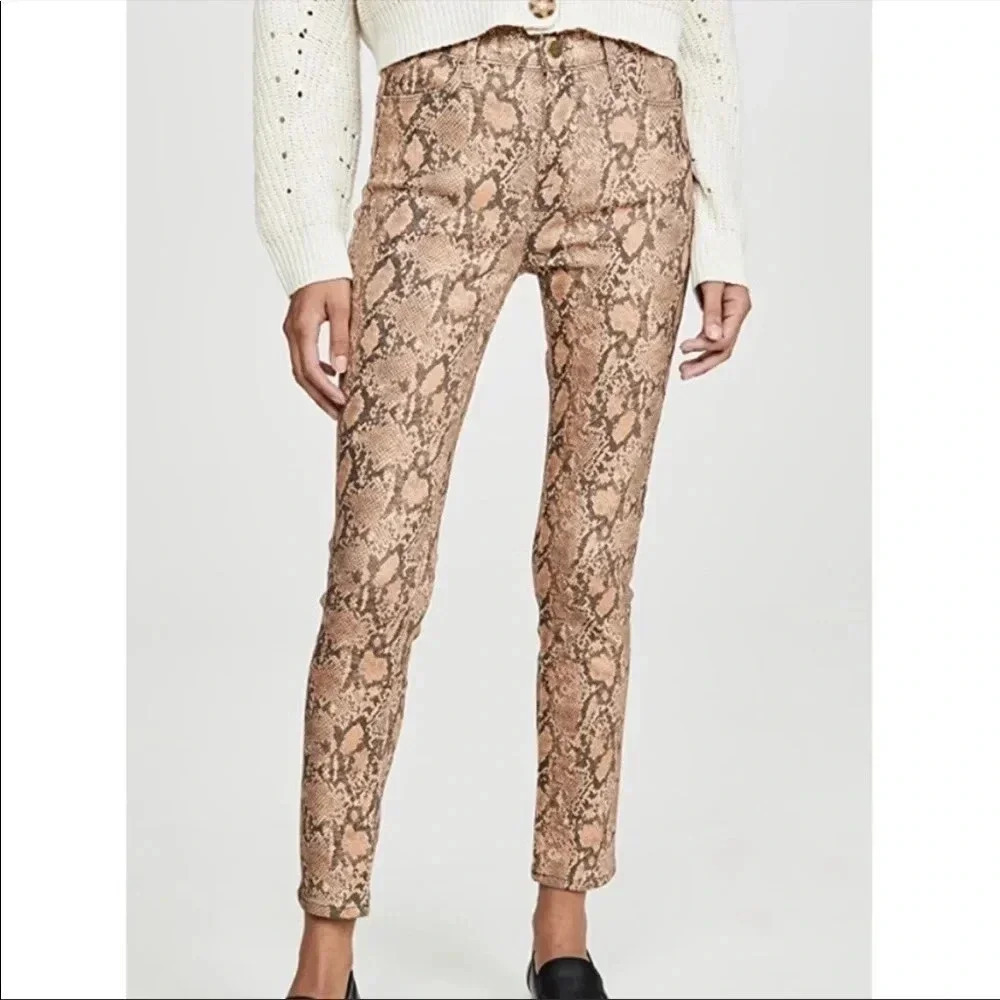 Frame denim le high skinny crop in python